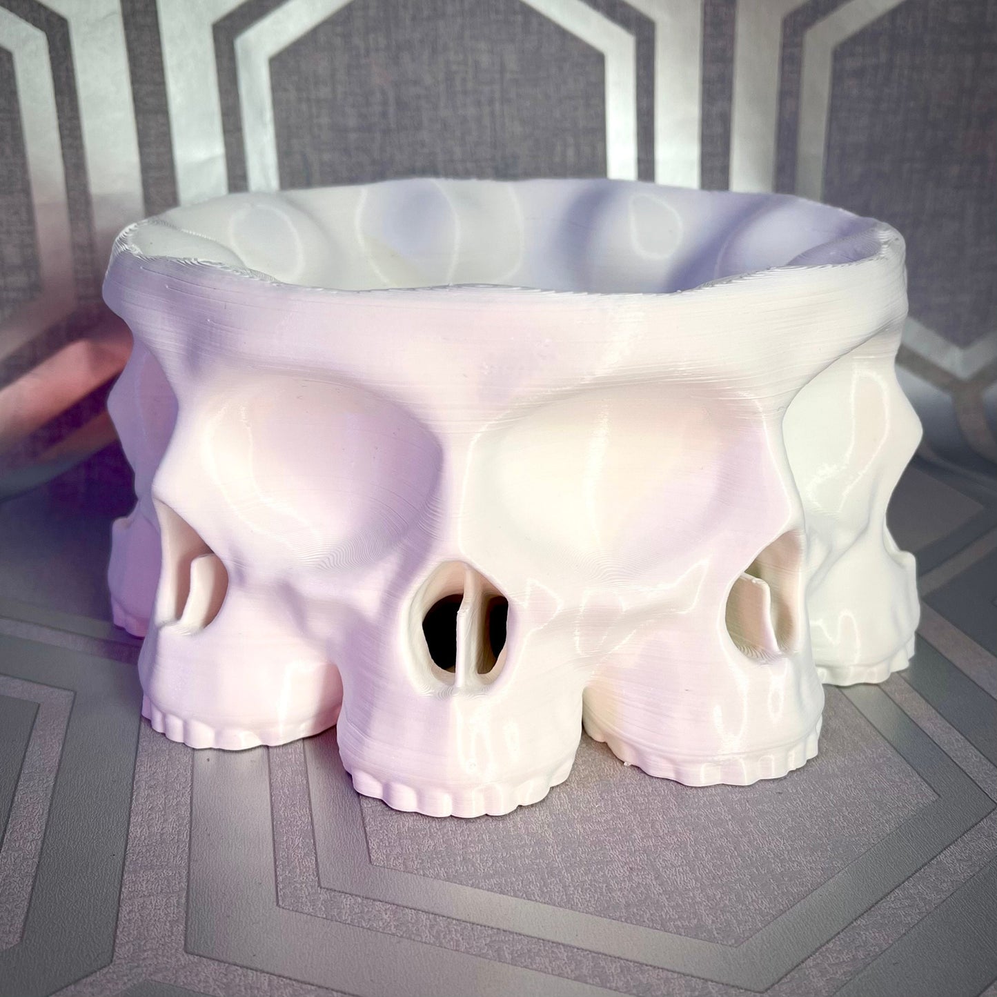 Skull Polyskull Large Pot Bowl - Gothic - Halloween - Desk Decor - Office - Gothic Wedding - Valentines Day - Home Decor - New Home Gift