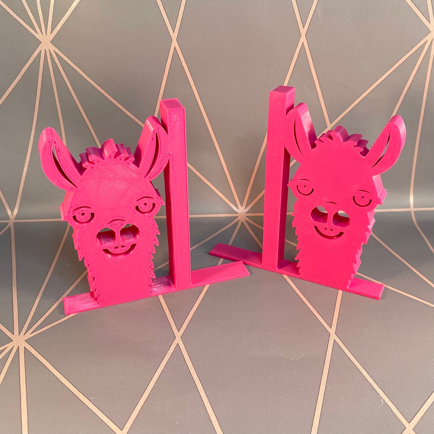 Llama Alpaca Bookends - 3D Printed - Book Storage - Study - Office - Children's Bedroom - Book Tidy - Zoo - Wildlife - Animals - Vet