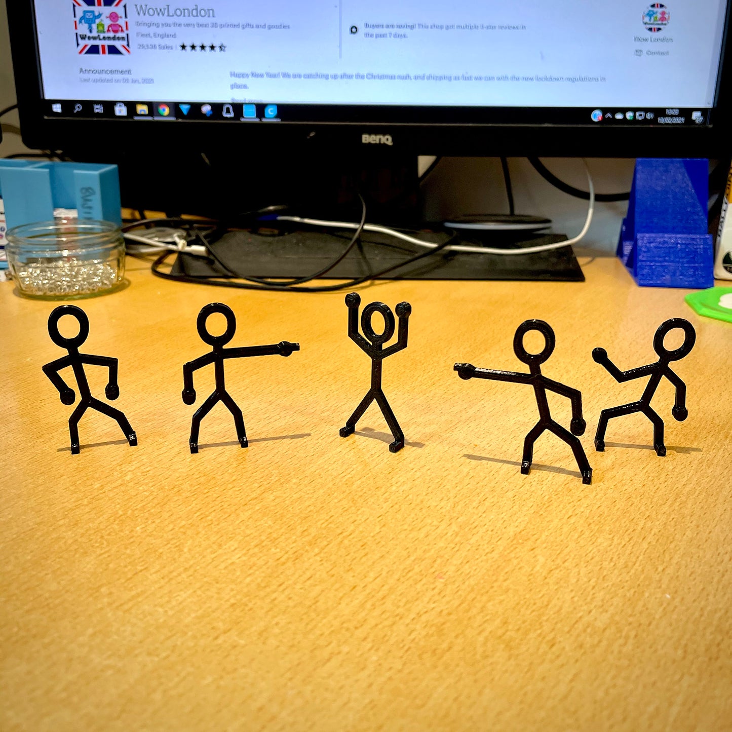 Stickmen - Stickman - Pencil Doodle Men - 3D Printed - Desk Accessory - Home Office - Gifts for Him - Gifts for Her - Lockdown Gifts