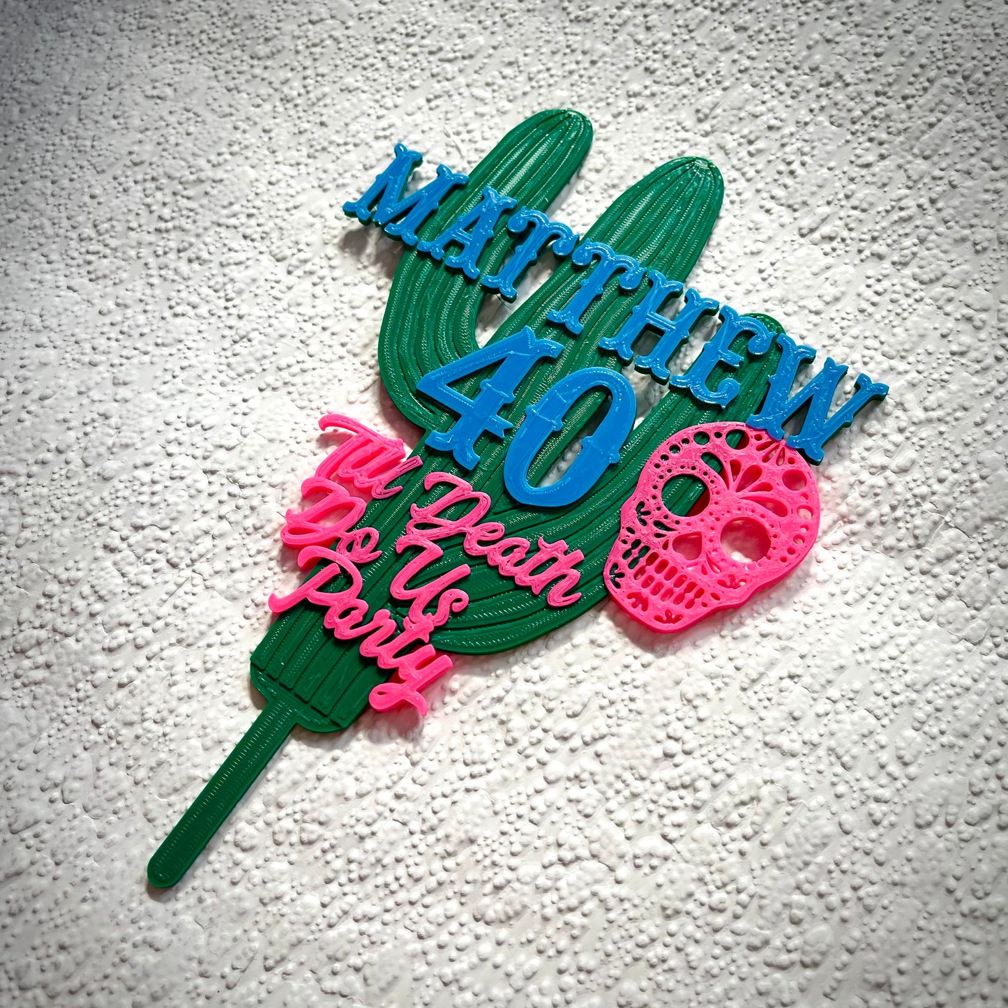 Death do us party - Cake Topper - Day of the Dead - Personalised - Mexican-Mexico - Birthday Cake Topper - Party Supplies - Wedding - Skull