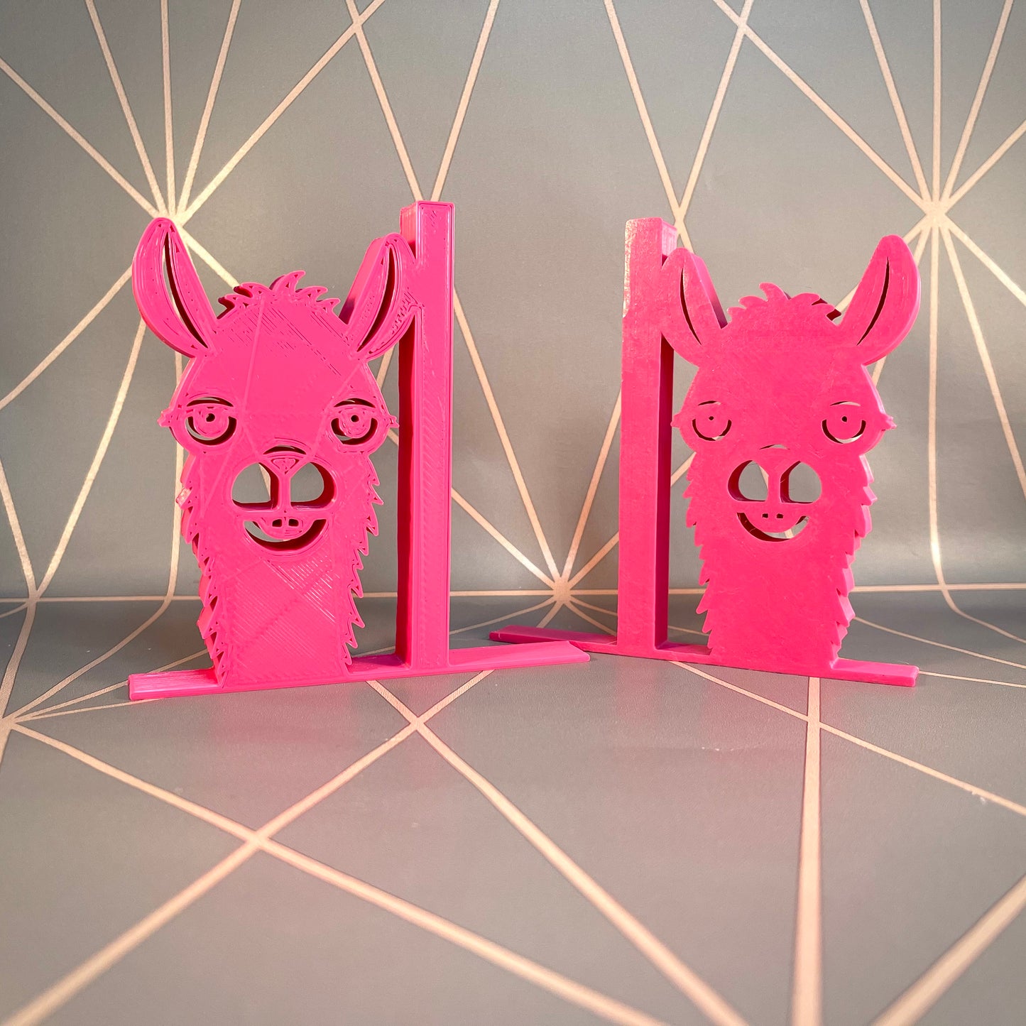 Llama Alpaca Bookends - 3D Printed - Book Storage - Study - Office - Children's Bedroom - Book Tidy - Zoo - Wildlife - Animals - Vet