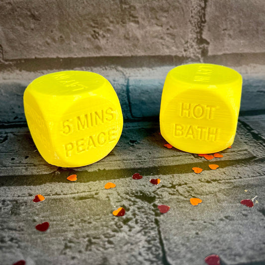 Mother’s Day Dice - 3D Printed - novelty gift idea for her - Decision Maker - Relaxation - Rest - 5 Minutes Peace