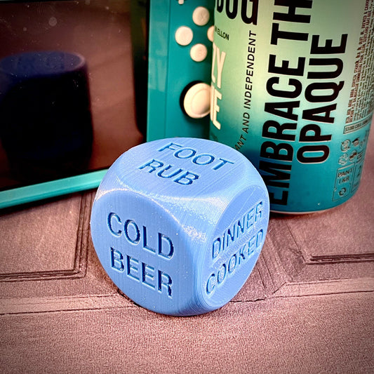 Father’s Day Dice - 3D Printed - novelty gift idea for him - Decision Maker - Relaxation - Rest - 5 Minutes Peace - Chill - Dad Gifts