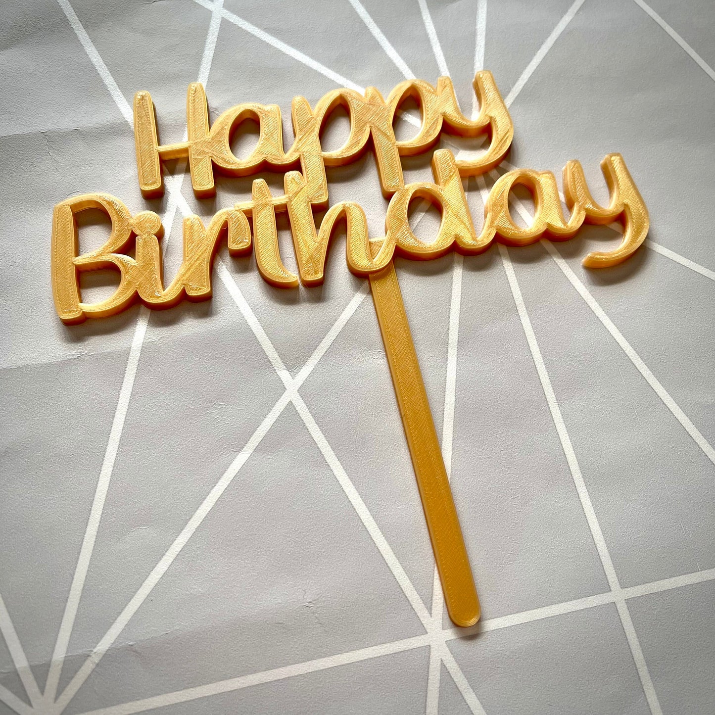 Happy Birthday Cake Topper - Party Decorations - Cake Decorating - Birthday Celebrations - Personalised - Reusable - Party Decor