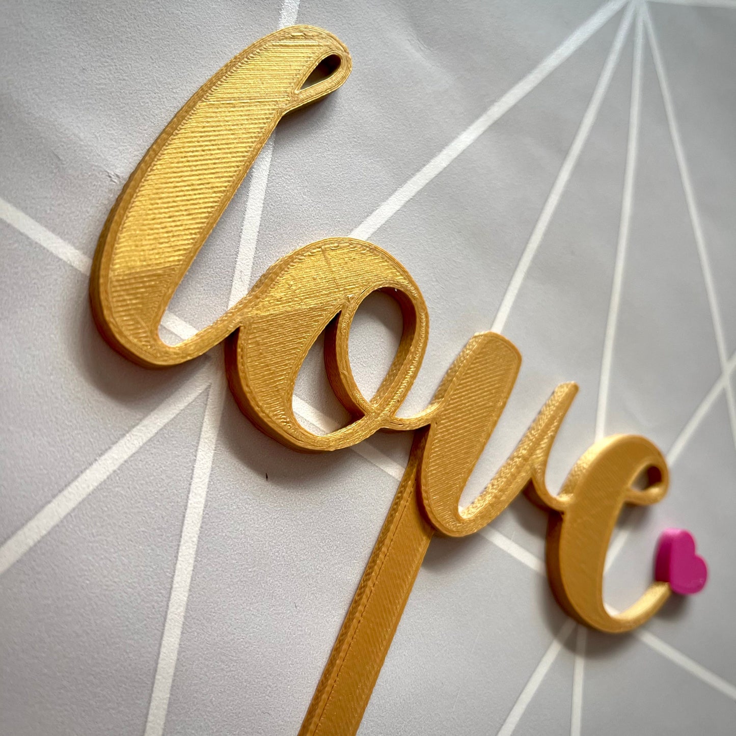 Love Heart Cake Topper - Cake Decorations - Wedding - Anniversary - Love You - Engagement - Party Supplies - Party Decor - Home Decor