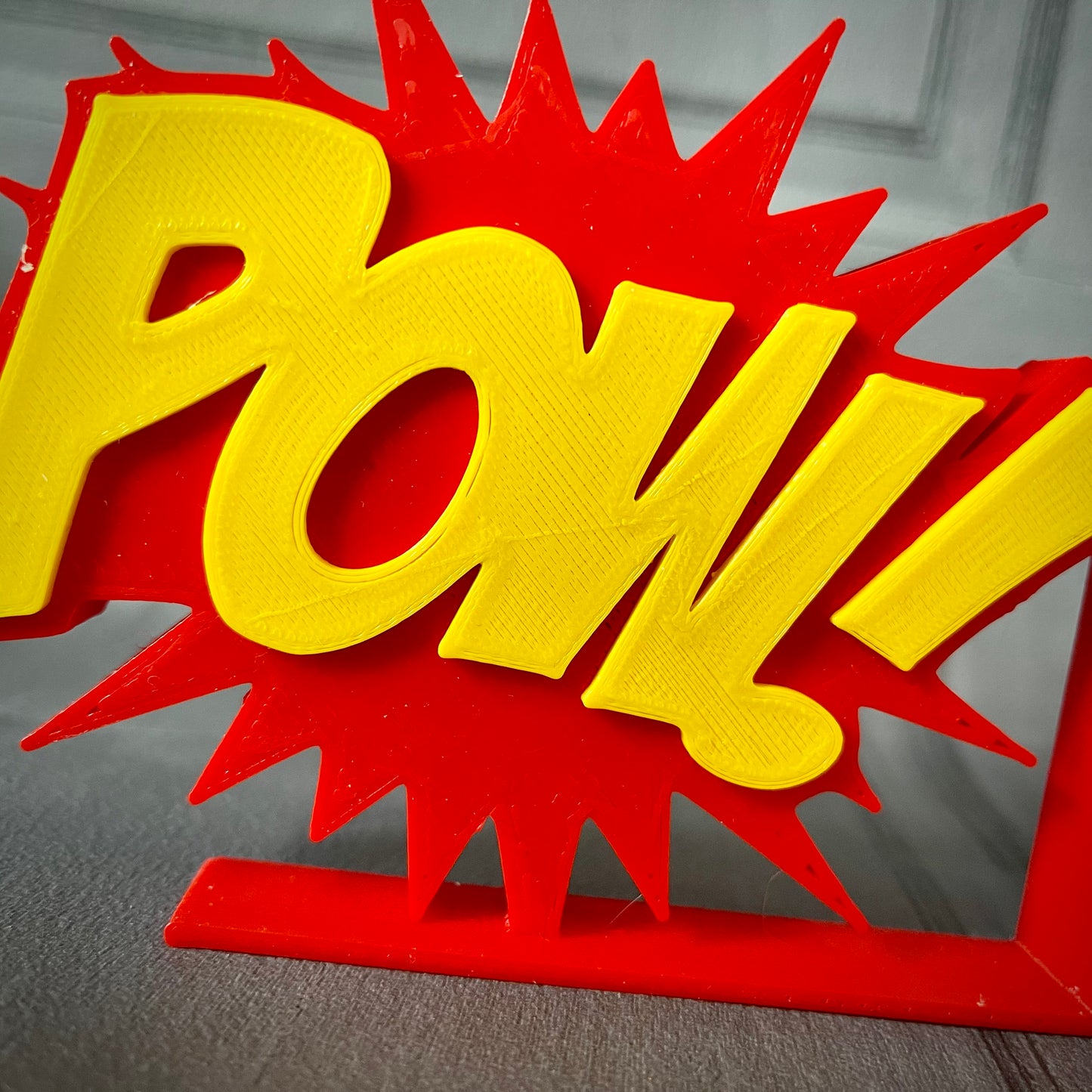 Pow! Comic Style Bookends - 3D Printed - Book Storage - Childrens Bedroom - Cartoon- KaPow - Cosplay - Office - Library - Fun Gift - Reading