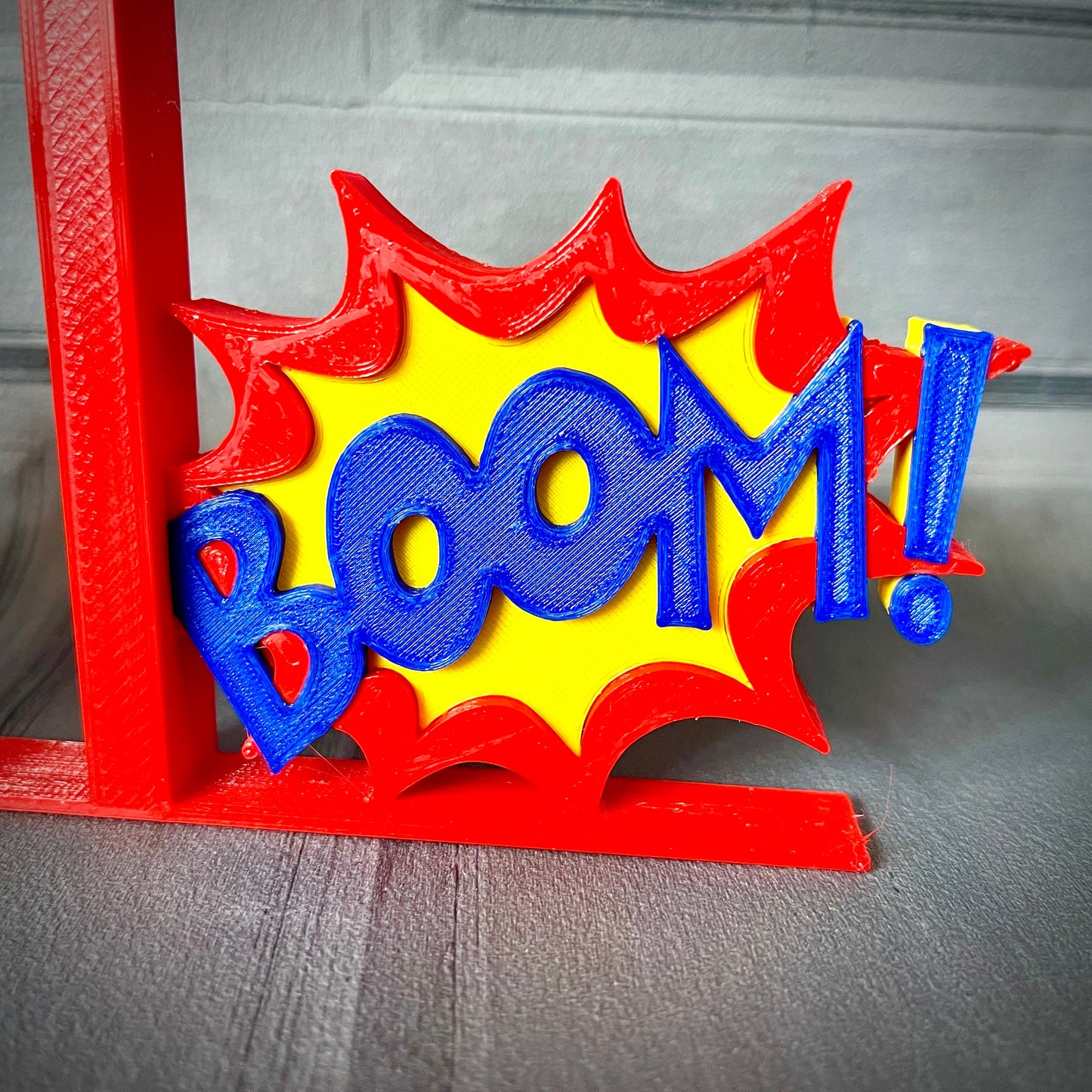 Boom! Comic Style Bookends - 3D Printed - Book Storage - Childrens Bedroom - Cartoon- KaPow- Cosplay - Office - Library - Fun Gift - Reading