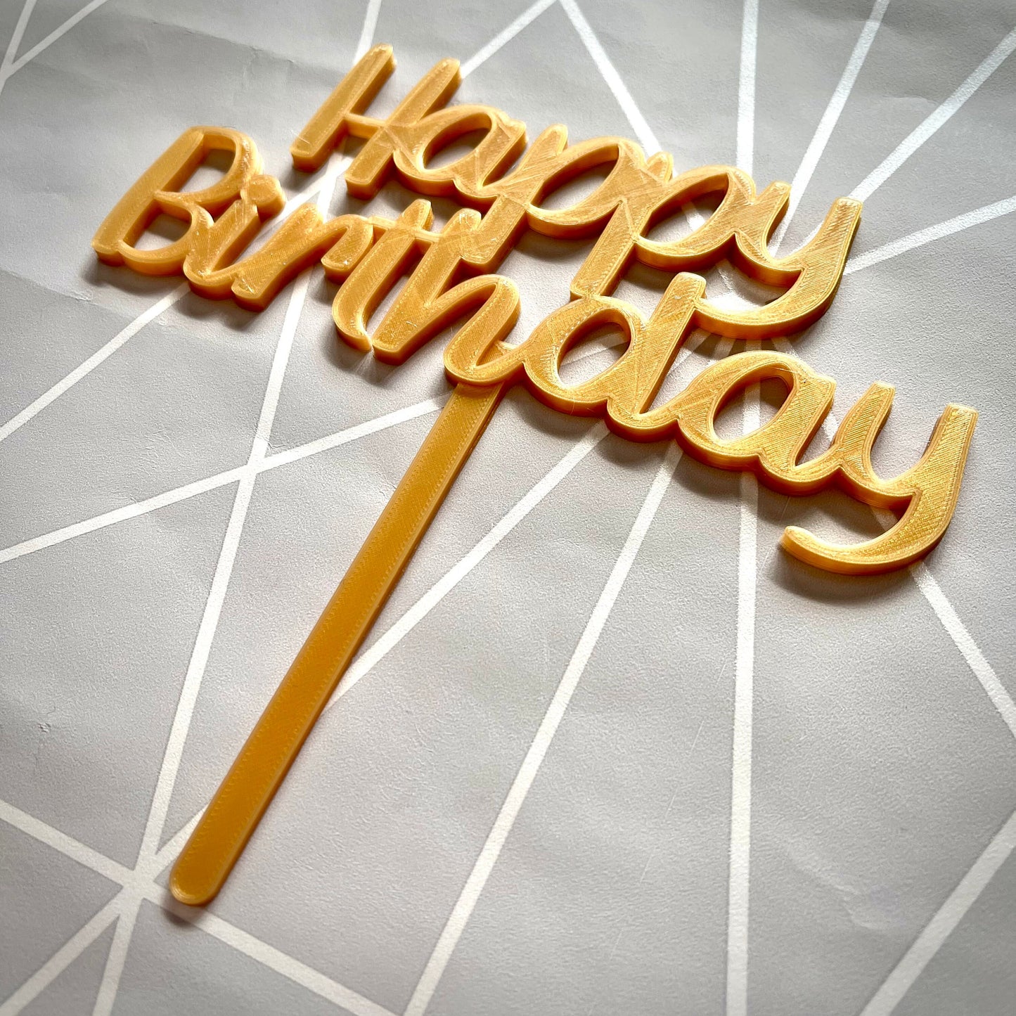 Happy Birthday Cake Topper - Party Decorations - Cake Decorating - Birthday Celebrations - Personalised - Reusable - Party Decor