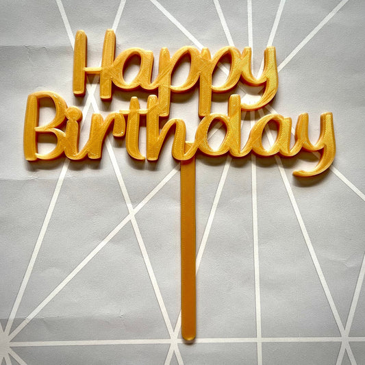 Happy Birthday Cake Topper - Party Decorations - Cake Decorating - Birthday Celebrations - Personalised - Reusable - Party Decor