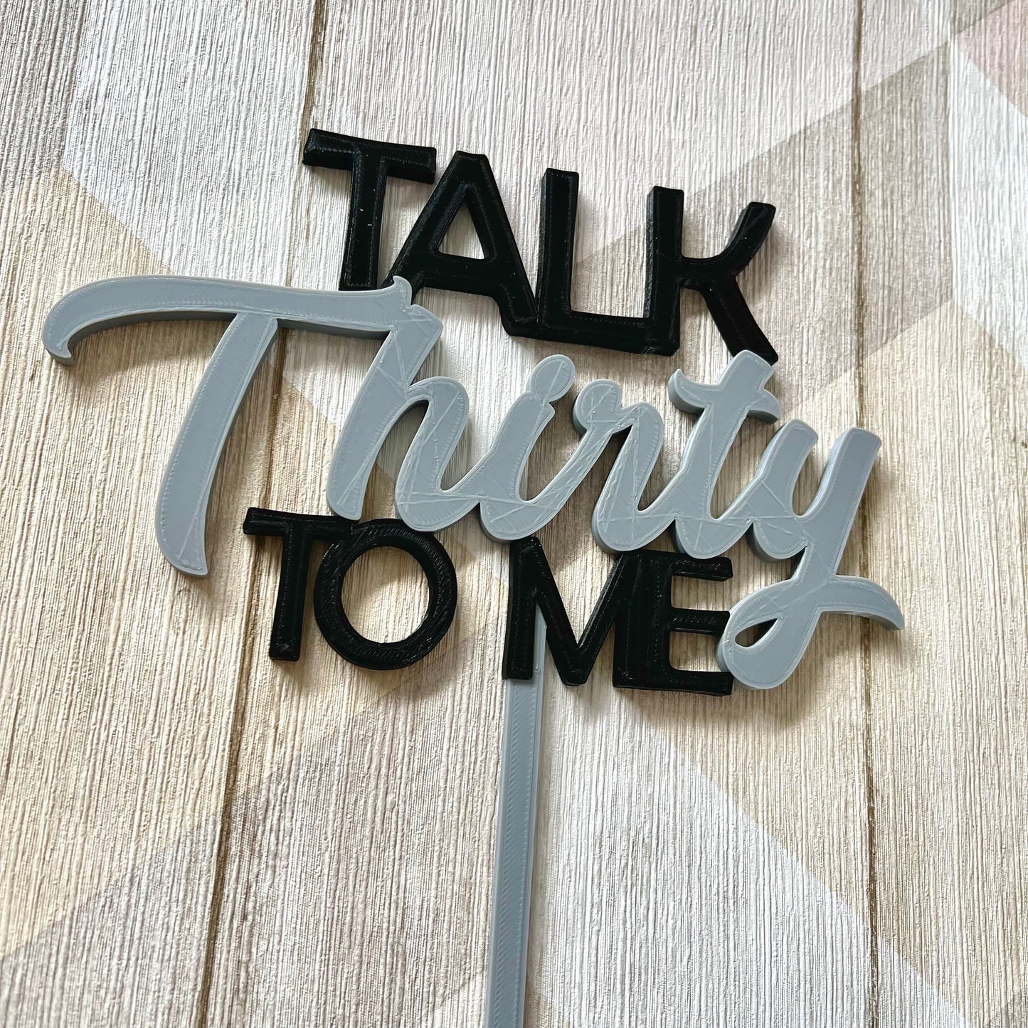 Talk thirty to me - 30 - Birthday Cake Topper - 60th/18th/21st/30th/40th/50th/70th - Dirty - Humour - Cake Decorations - Party Supplies