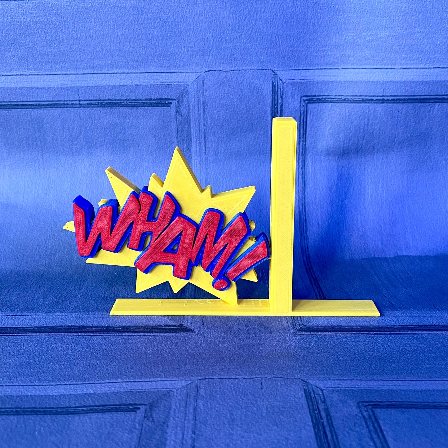 Wham! Comic Style Bookends - 3D Printed - Book Storage - Childrens Bedroom - Cartoon- KaPow- Cosplay - Office - Library - Fun Gift - Reading