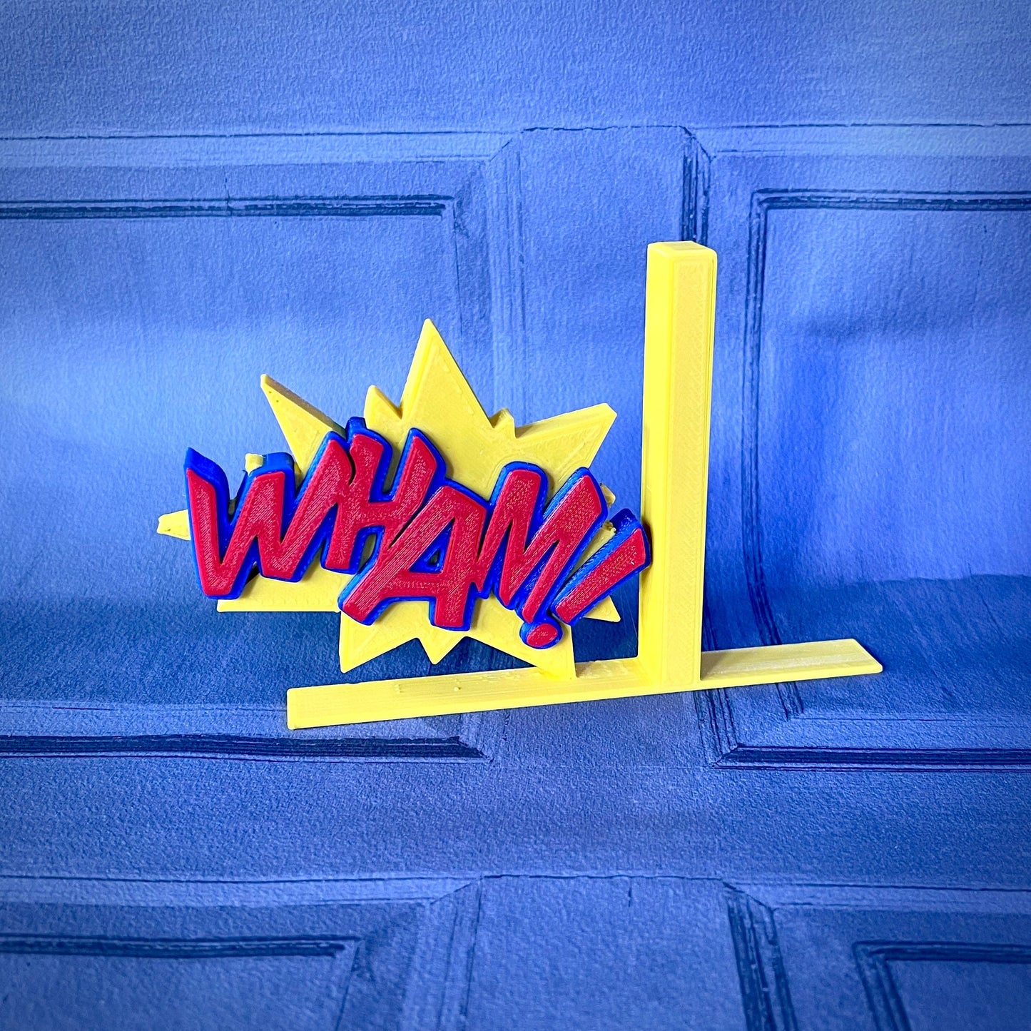 Wham! Comic Style Bookends - 3D Printed - Book Storage - Childrens Bedroom - Cartoon- KaPow- Cosplay - Office - Library - Fun Gift - Reading