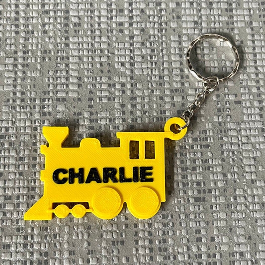 Train Keychain/Keyring - 3D Printed - Personalised - Vehicles - Transport - Personalized - Party Bag Fillers - Book Bag- Under 5 Pounds