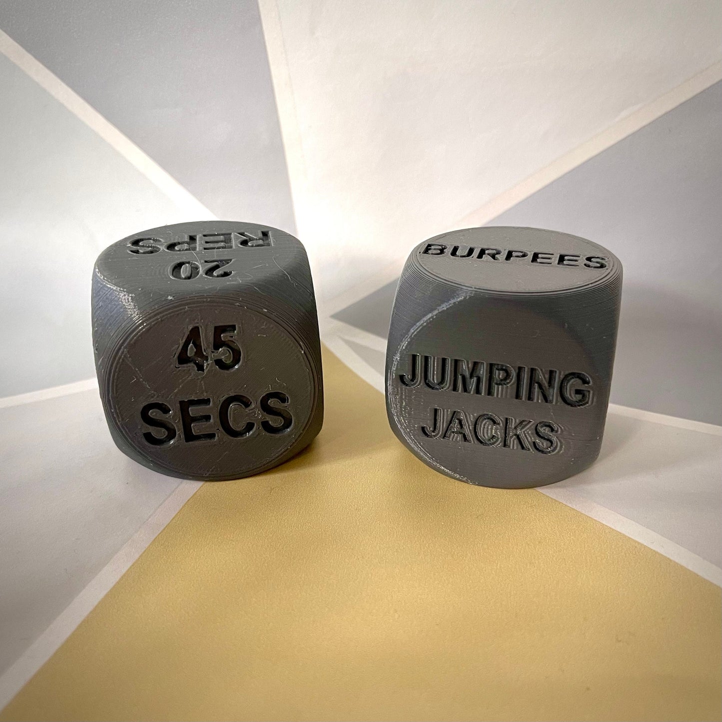 Exercise Workout Gym Dice - 3D Printed - novelty gift idea for him, her- Exercises - Home Workout - Keep Fit - Fitness - Sport - Resolutions