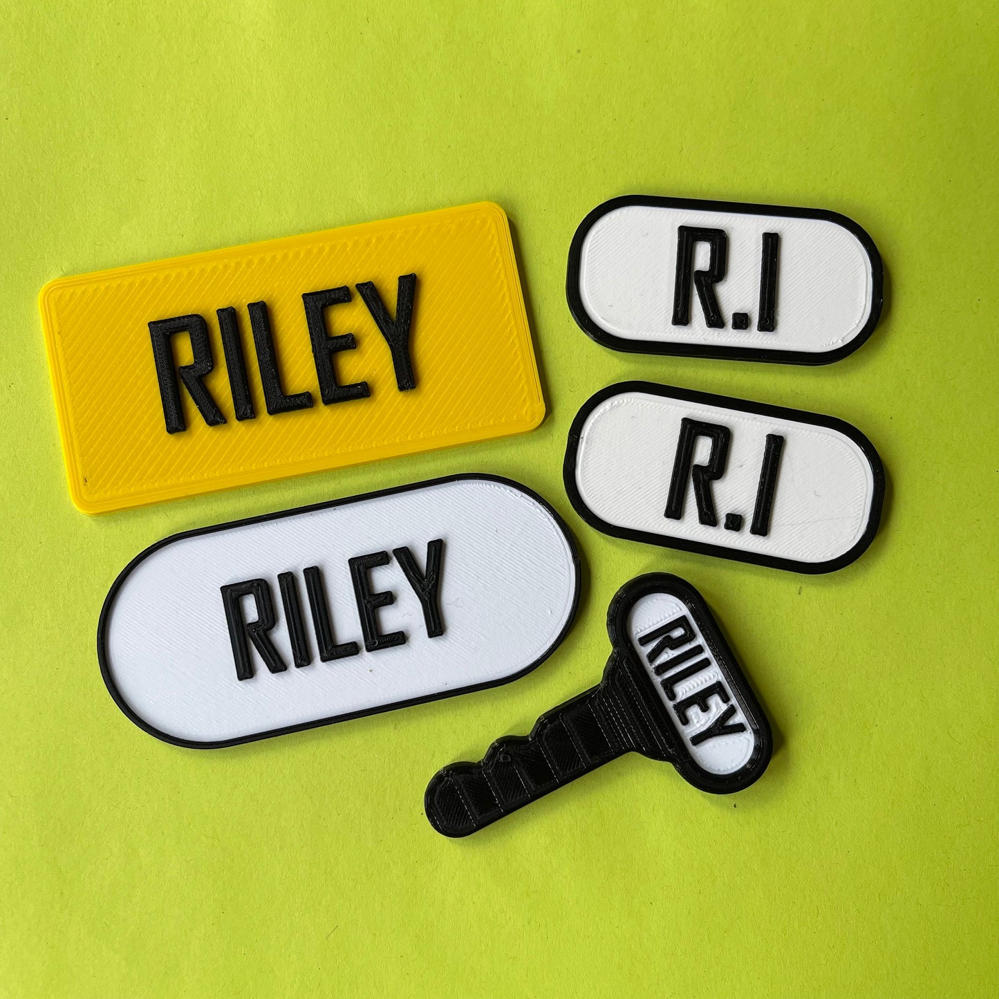 Little Tikes full Numberplate Set & Key Personalised - 3D printed - Toy Car - Children - Kids - Name - Garden Toys - First 1st Birthday Gift