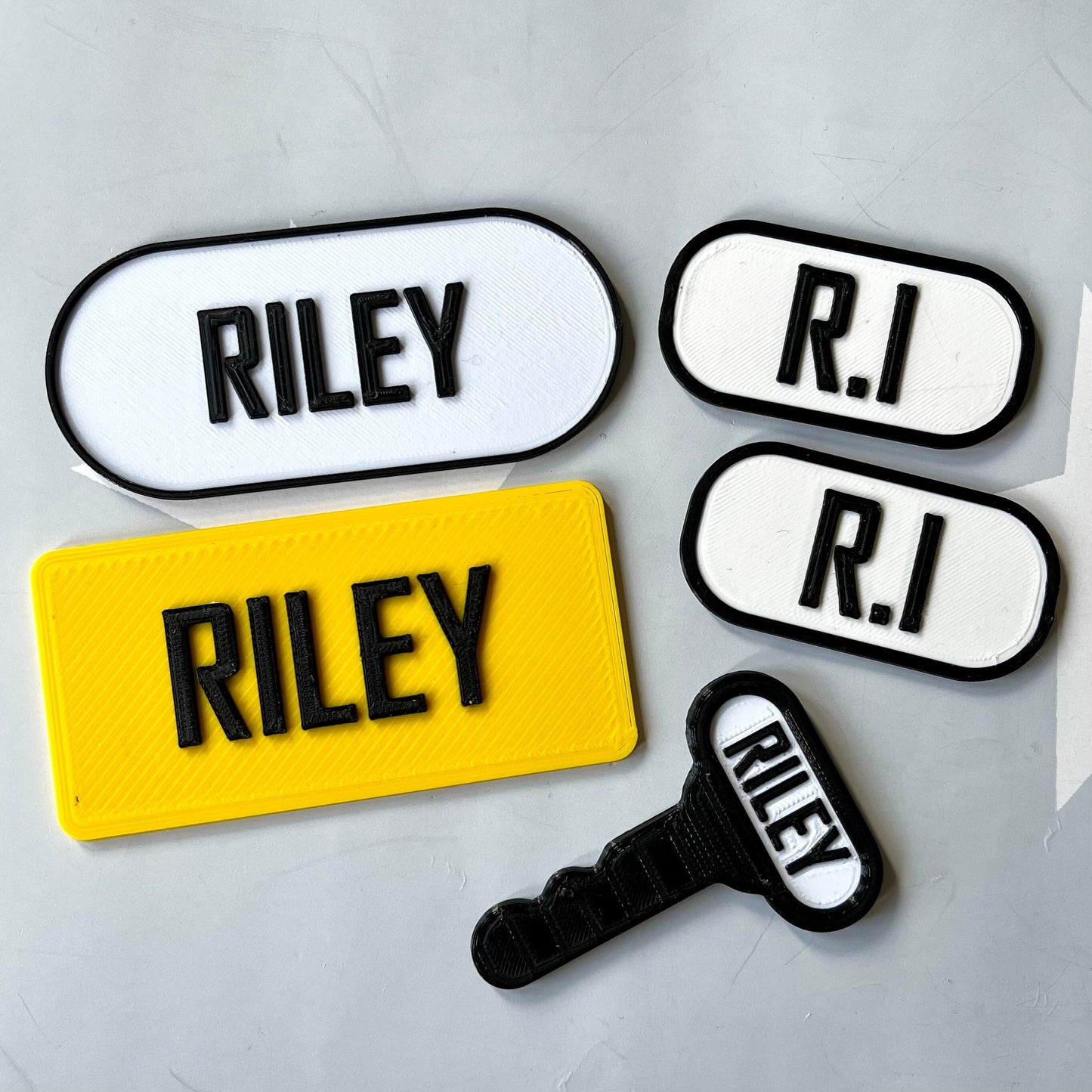 Little Tikes full Numberplate Set & Key Personalised - 3D printed - Toy Car - Children - Kids - Name - Garden Toys - First 1st Birthday Gift