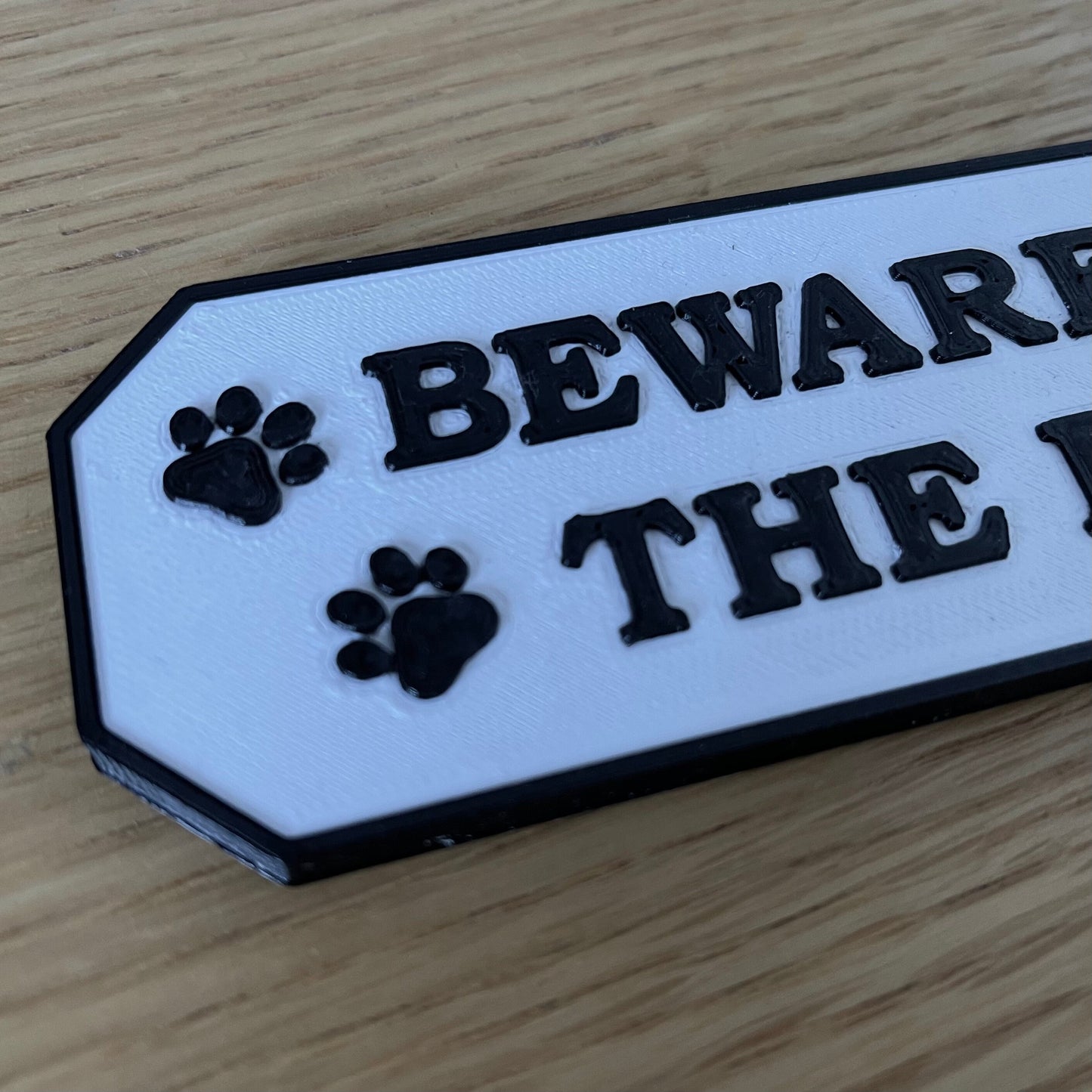 Beware of the Dog Sign 3D Printed - Street Sign - Road Sign - Weatherproof - Home Decor - Pets - Door Signs - Dog Warning - No Dogs Allowed