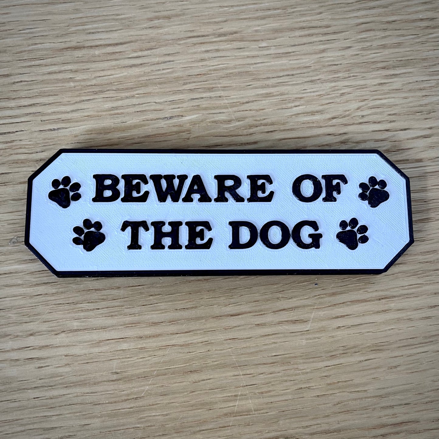 Beware of the Dog Sign 3D Printed - Street Sign - Road Sign - Weatherproof - Home Decor - Pets - Door Signs - Dog Warning - No Dogs Allowed