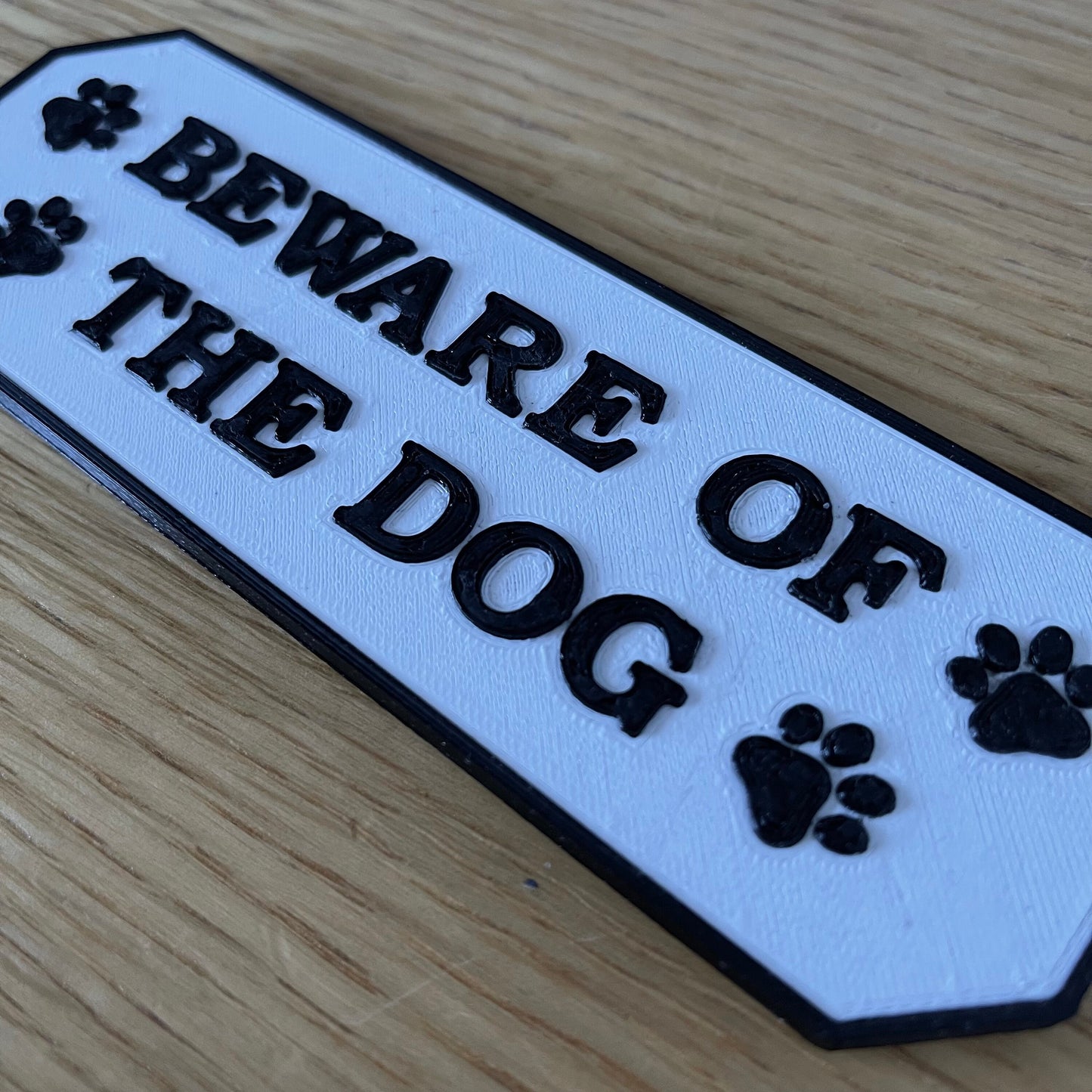 Beware of the Dog Sign 3D Printed - Street Sign - Road Sign - Weatherproof - Home Decor - Pets - Door Signs - Dog Warning - No Dogs Allowed