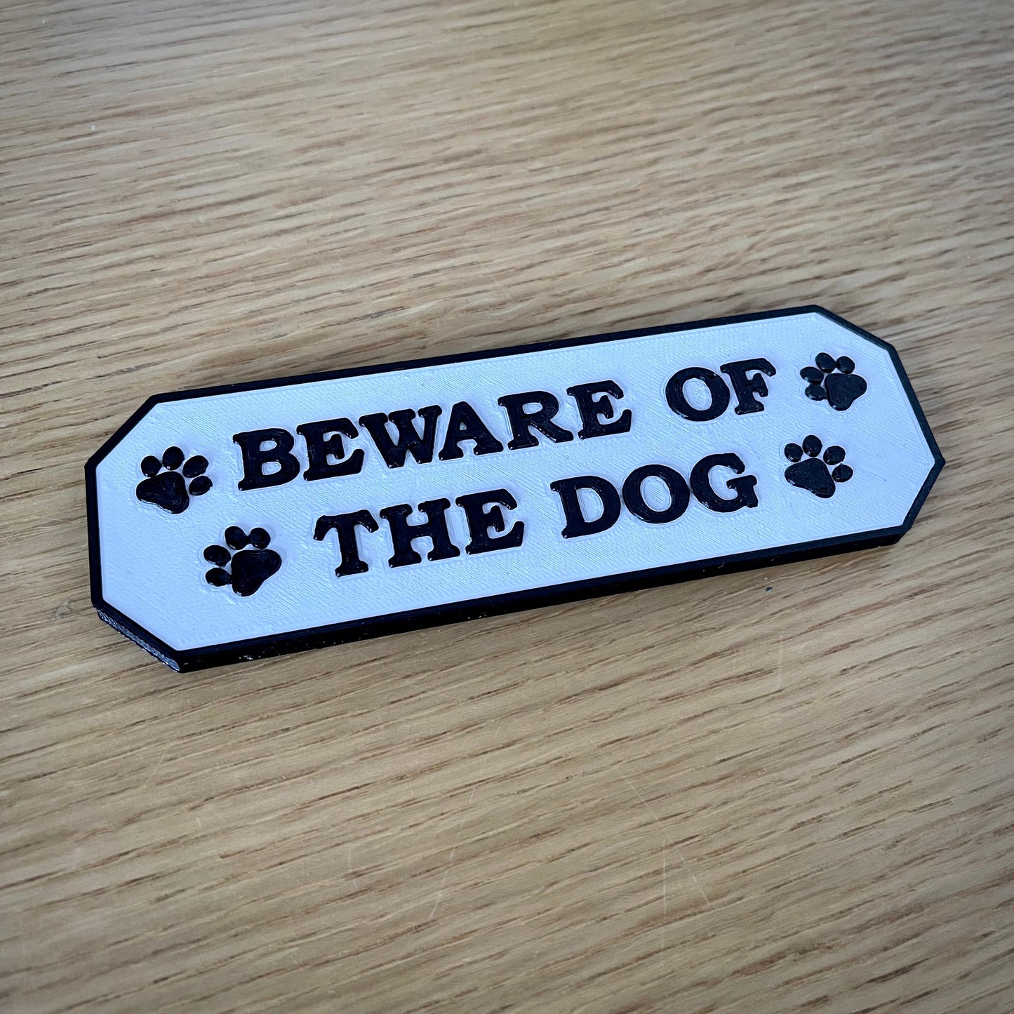 Beware of the Dog Sign 3D Printed - Street Sign - Road Sign - Weatherproof - Home Decor - Pets - Door Signs - Dog Warning - No Dogs Allowed