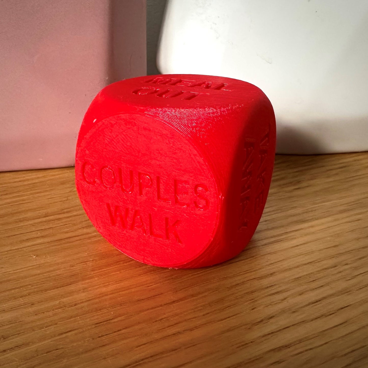 Valentine's Day Dice - 3D Printed - novelty gift - Decision Maker - Date Night - Couples - Romance - Massage - Boyfriend - Girlfriend