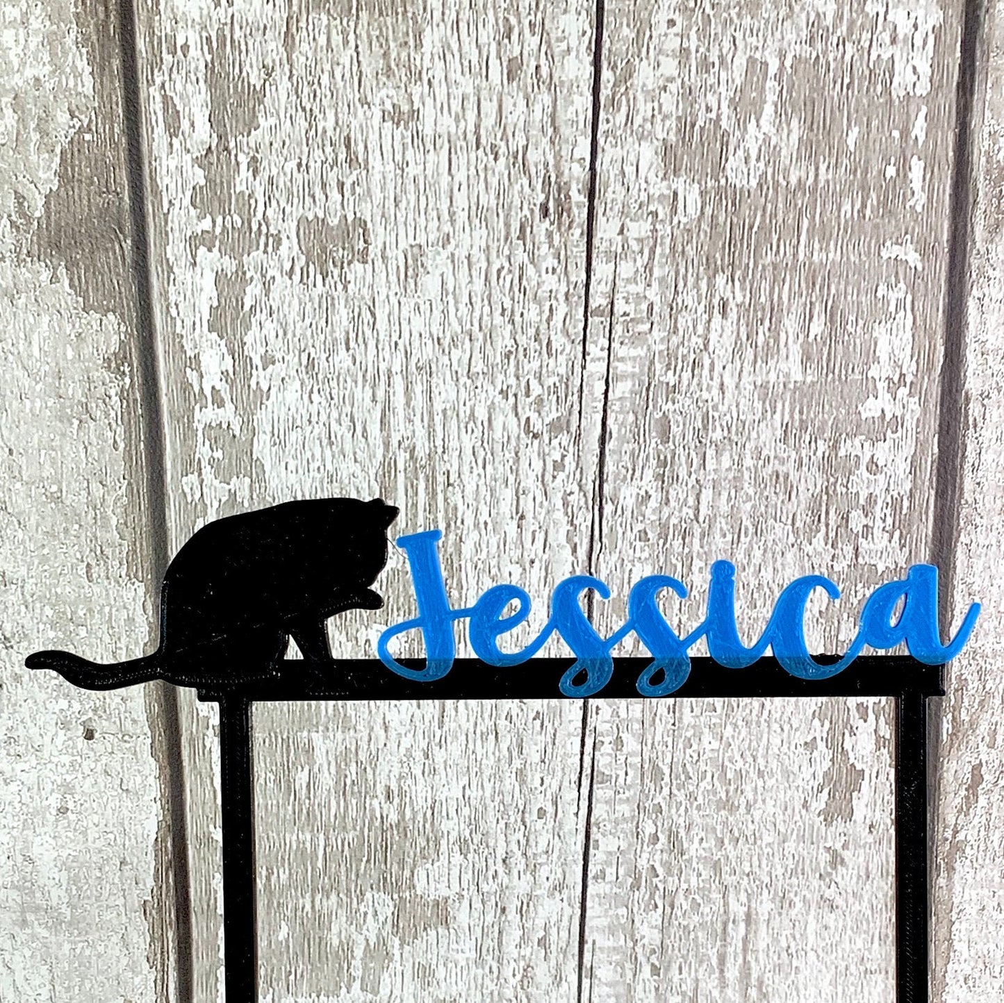 Cat Cake Topper - Silhouette - Personalised - Cake Decorations - Pets - Party Supplies - Custom Order - Birthday - Pet Lover