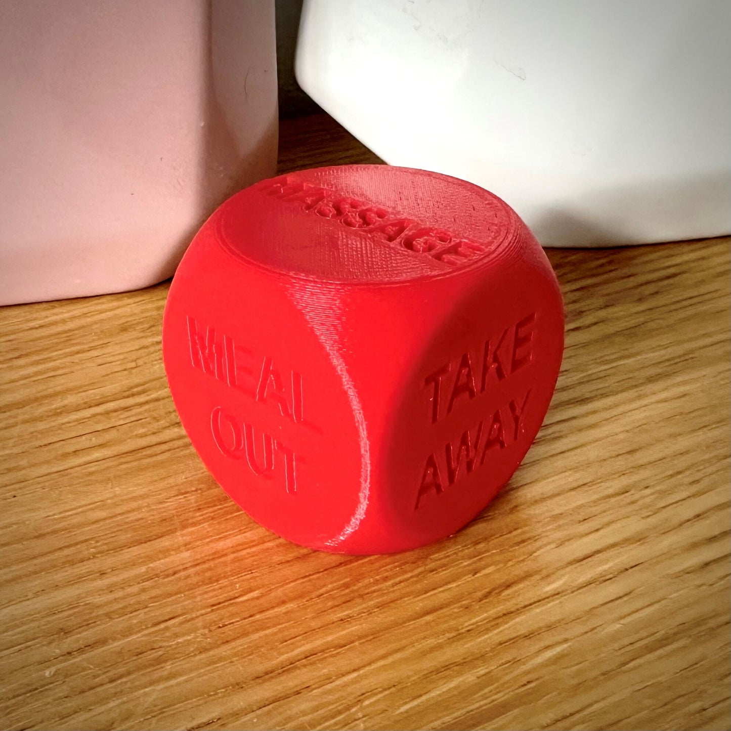 Valentine's Day Dice - 3D Printed - novelty gift - Decision Maker - Date Night - Couples - Romance - Massage - Boyfriend - Girlfriend