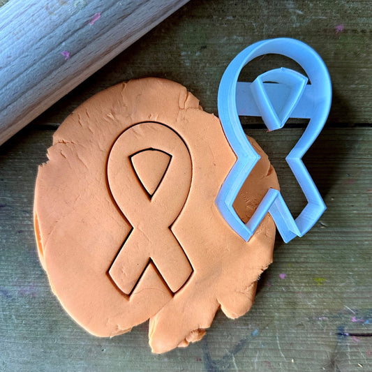 Ribbon Cookie Cutter - Cancer Awareness - Charity - Biscuit - Fondant - Clay cutter - Dough - One of a kind