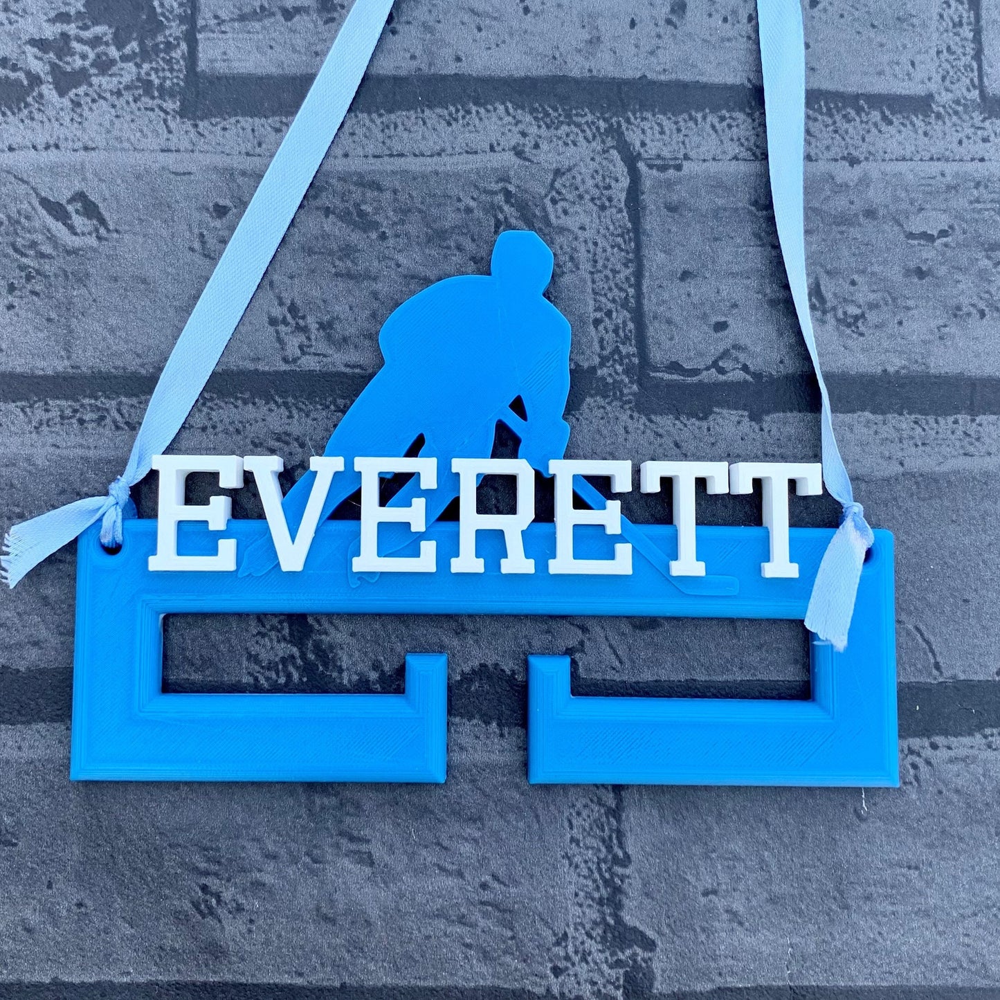 Ice Hockey Medal Hanger/Holder - Personalised - 3D Printed - Trophy - any Sport available