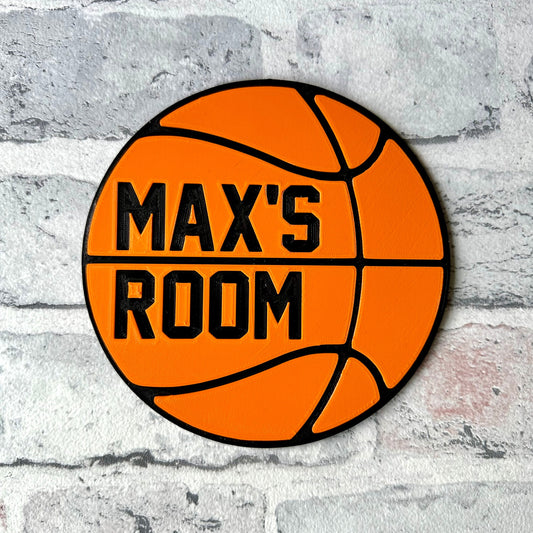 Basketball Door Plaque - Personalised - 3D Printed - Space Jam - Nursery - Children - Bedroom - Christmas Gift