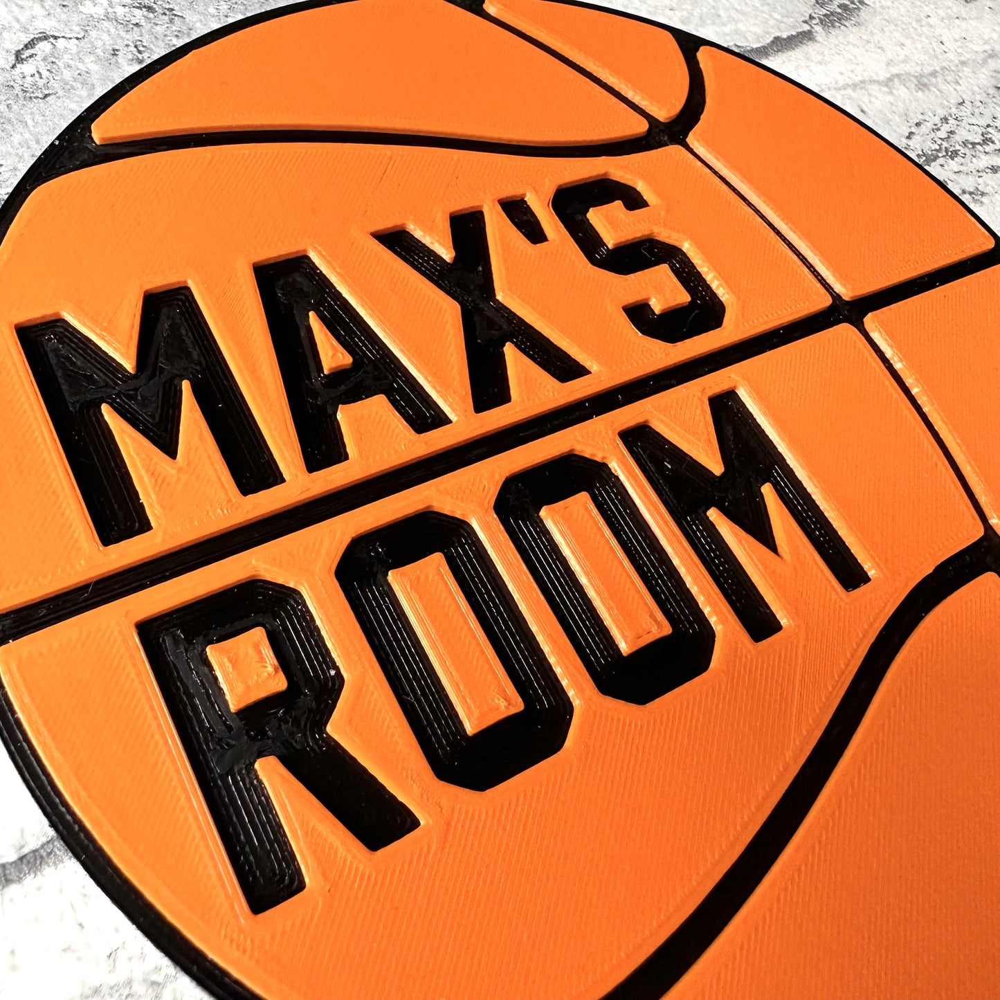 Basketball Door Plaque - Personalised - 3D Printed - Space Jam - Nursery - Children - Bedroom - Christmas Gift