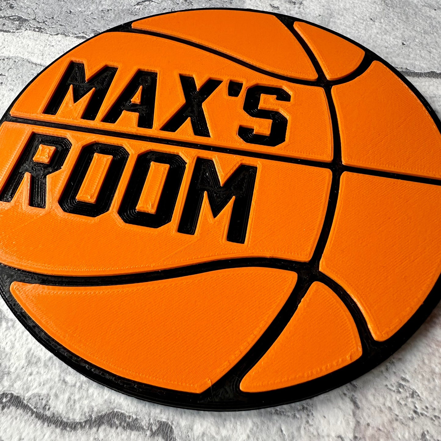 Basketball Door Plaque - Personalised - 3D Printed - Space Jam - Nursery - Children - Bedroom - Christmas Gift