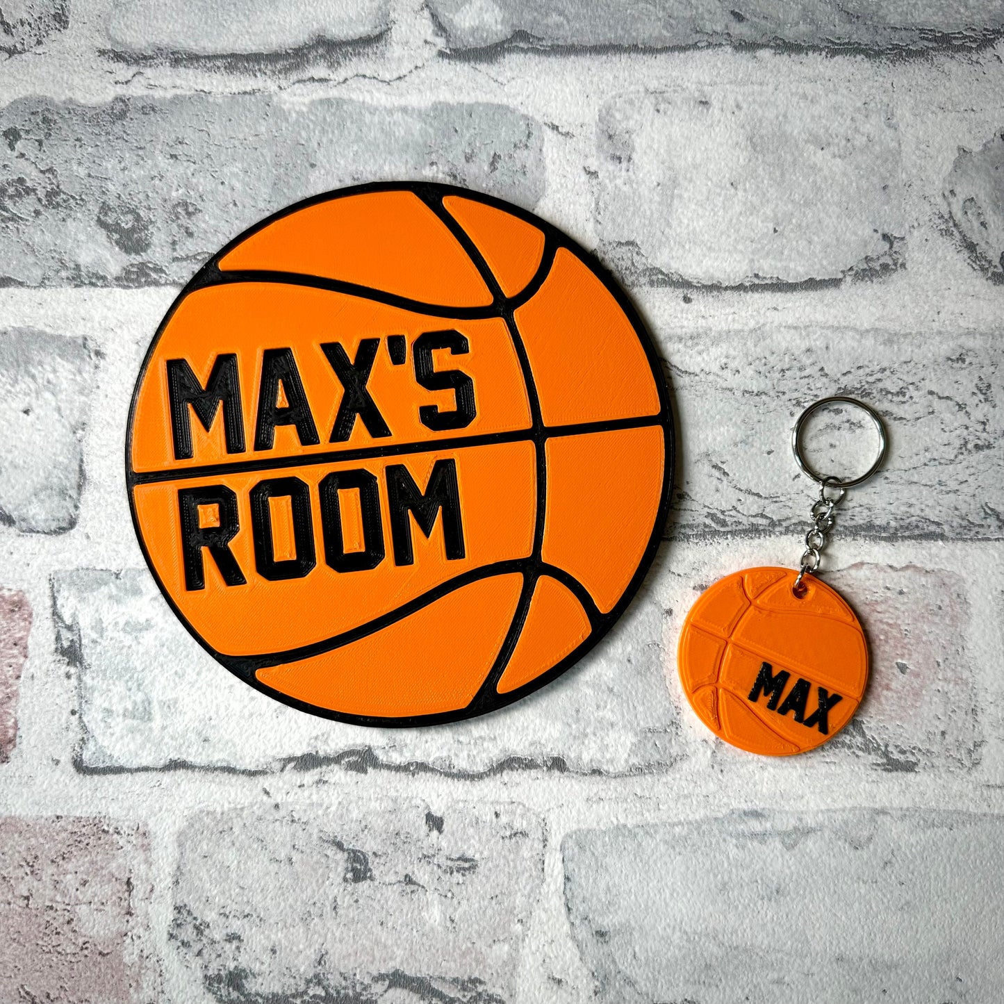 Basketball Door Plaque - Personalised - 3D Printed - Space Jam - Nursery - Children - Bedroom - Christmas Gift