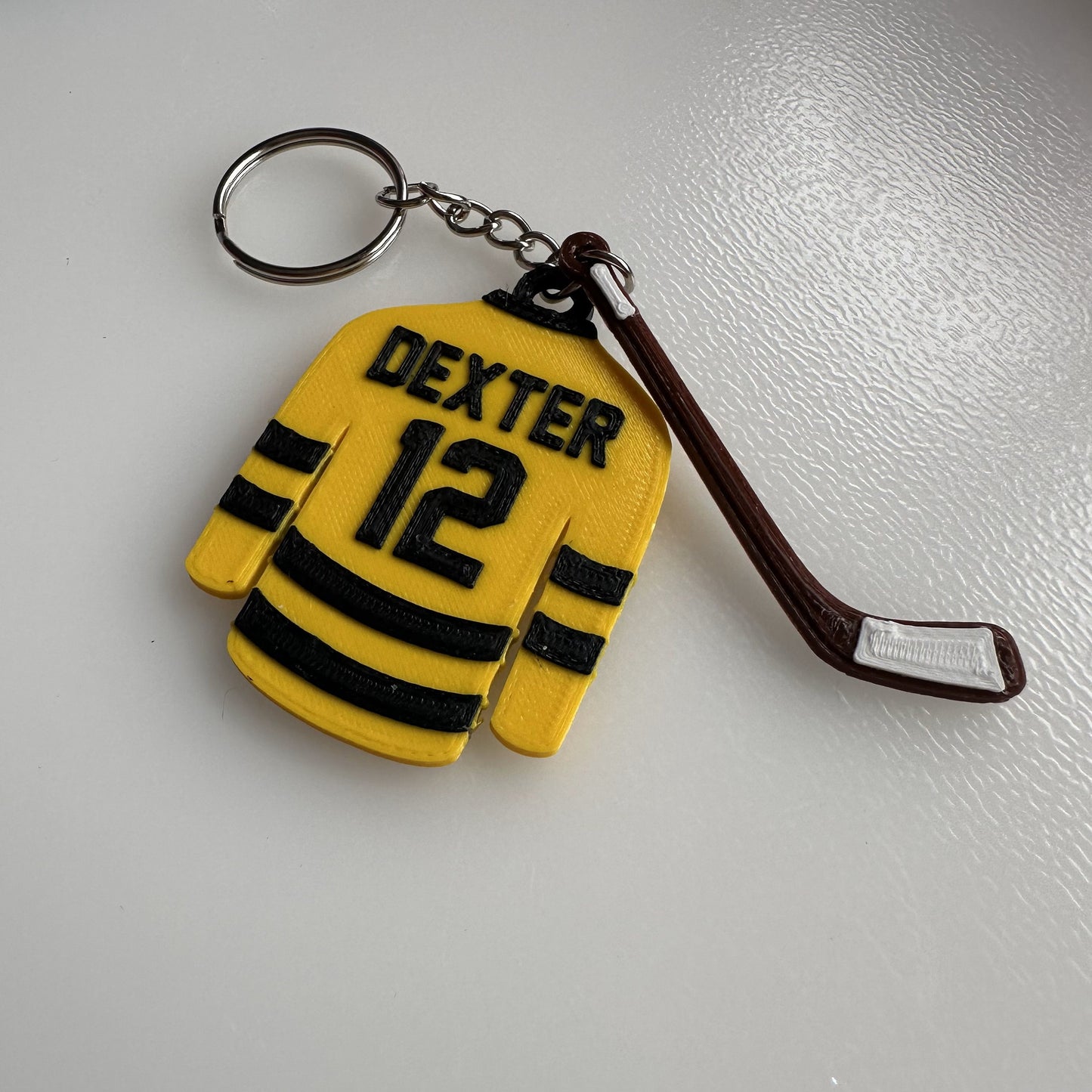 Ice Hockey Shirt Keyring - Keychain - Personalised 3D Printed - Team - Sportsman - Fun Gift - Stocking Filler - Sports - Ice Skates Rink