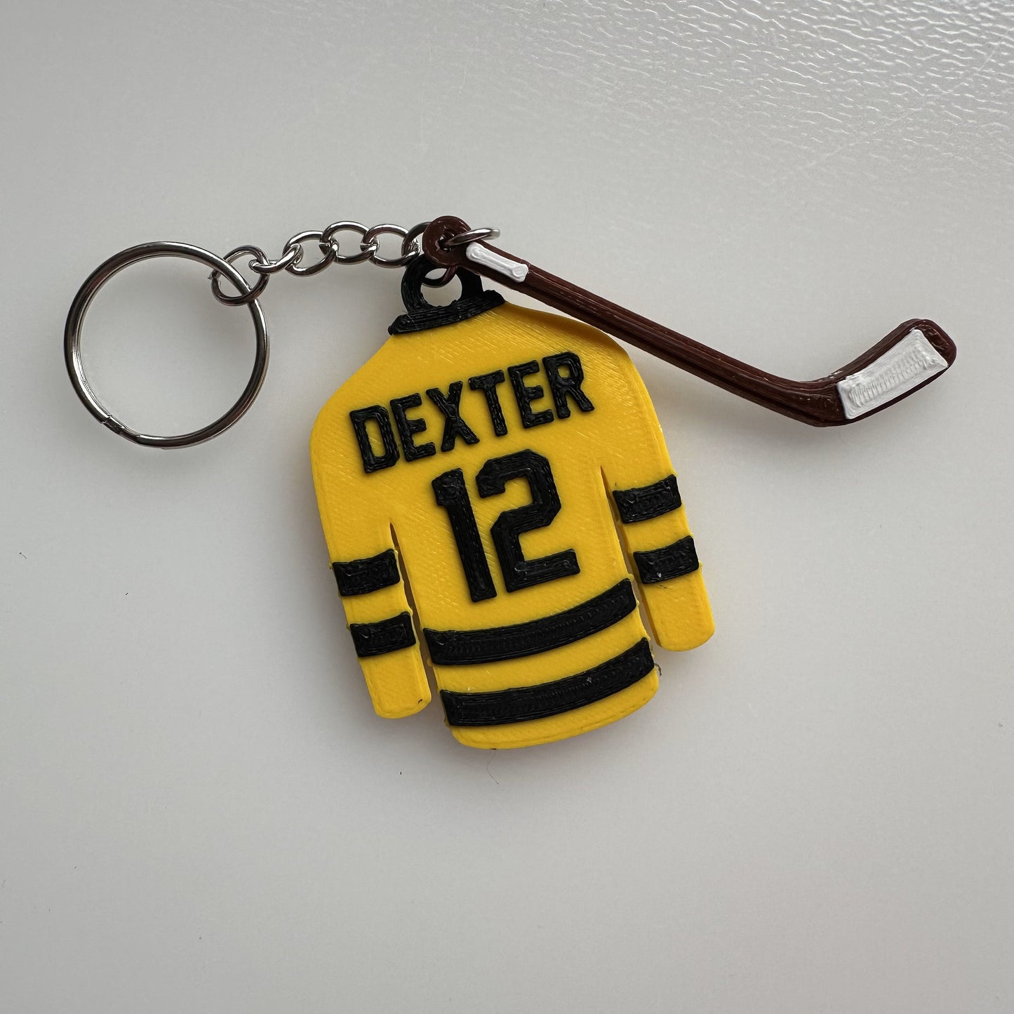 Ice Hockey Shirt Keyring - Keychain - Personalised 3D Printed - Team - Sportsman - Fun Gift - Stocking Filler - Sports - Ice Skates Rink